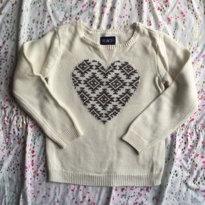 Children’s Place Girls Cream Sweater Sz S (5/ 6)